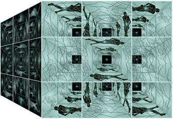« Le Cube » - impression numérique sous plexiglas - 90 cm x 120cm - 2003