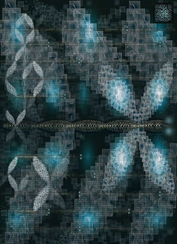 LA LIBELLULE, MICROCOSMOS FRACTAL impression numérique sur altuglas / 65 x 52 cm / 2018