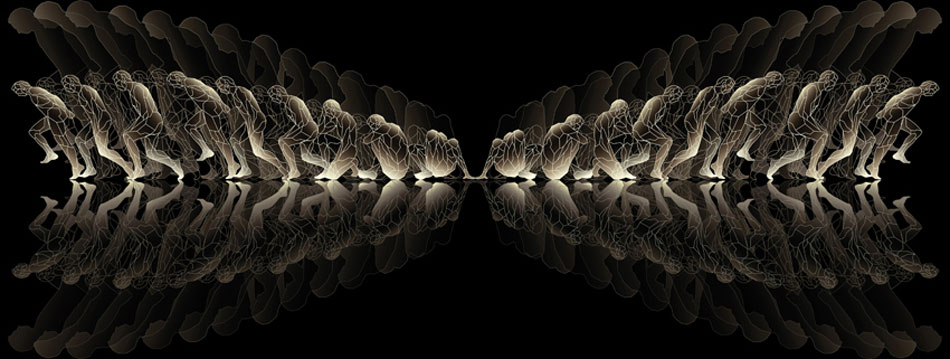 « l’algorithme de Babel » - impression numérique sous plexiglas - 105 cm x 40 cm - 2010